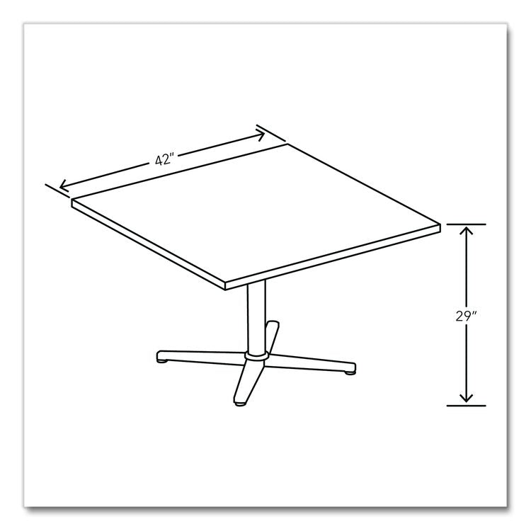 Arrange Table Tops, Square, 42 x 42 x 1, Kingswood Walnut