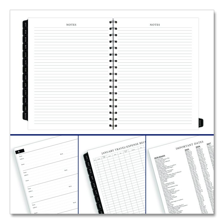 Executive Weekly/Monthly Planner Refill with Hourly Appointments, 8.75 x 6.88, White Sheets, 12-Month (Jan to Dec): 2026