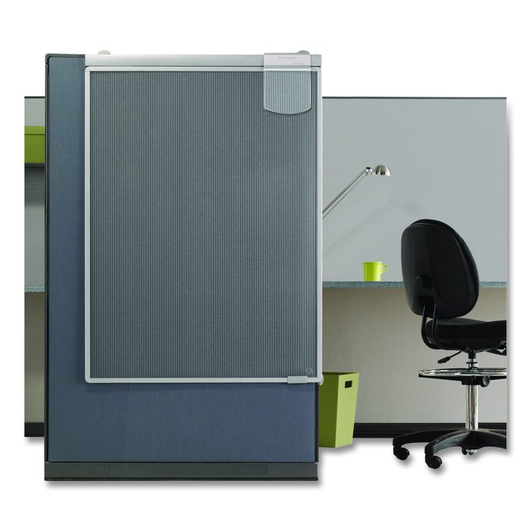 Workstation Privacy Screen, 36w x 48d, Translucent Clear/Silver