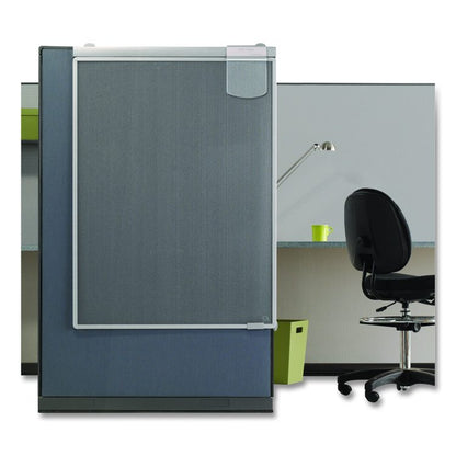 Workstation Privacy Screen, 36w x 48d, Translucent Clear/Silver
