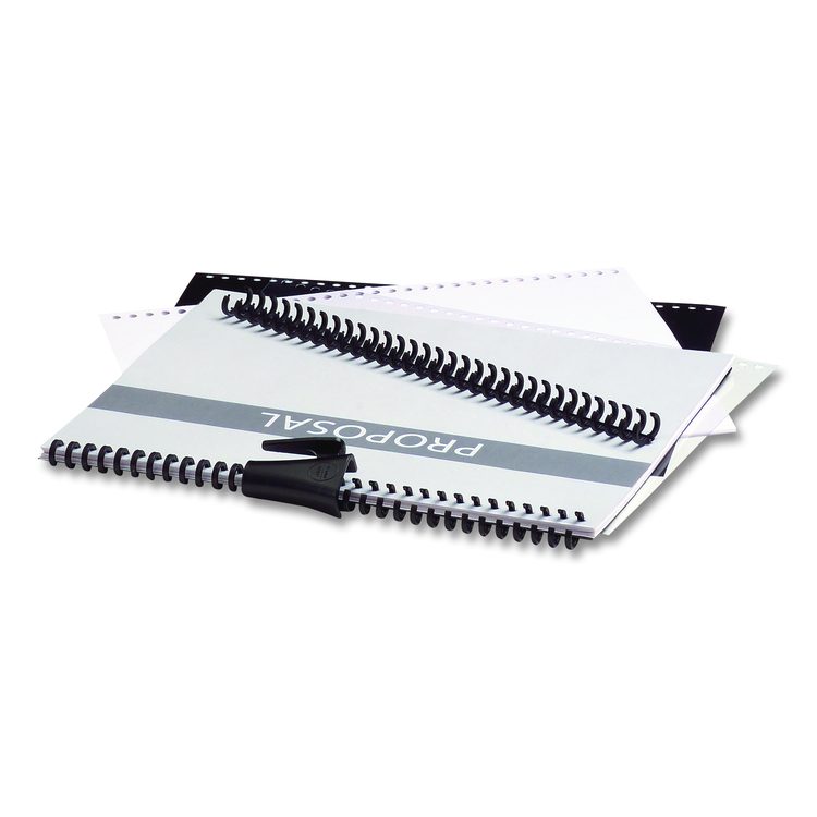 Instant Report Kits, 0.31" Capacity, For 11 x 8.5 Sheets, Clear/Black Covers, Black Spine, 2 Kits/Pack