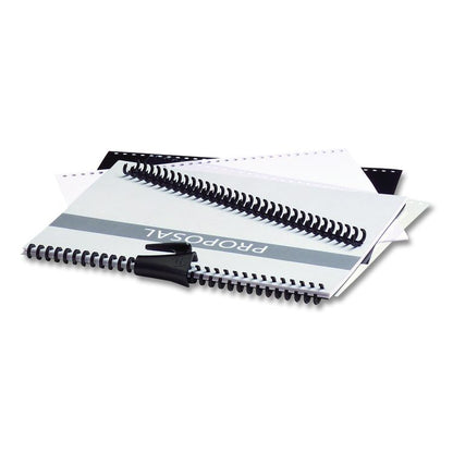 Instant Report Kits, 0.31" Capacity, For 11 x 8.5 Sheets, Clear/Black Covers, Black Spine, 2 Kits/Pack