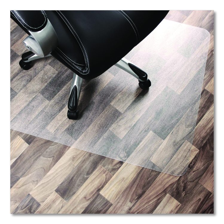 Cleartex Unomat Anti-Slip Polycarbonate Chair Mat for Flat Pile Carpeted and Hard Floors, Rectangular, 35" x 47", Clear
