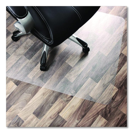 Cleartex Unomat Anti-Slip Polycarbonate Chair Mat for Flat Pile Carpeted and Hard Floors, Rectangular, 35" x 47", Clear