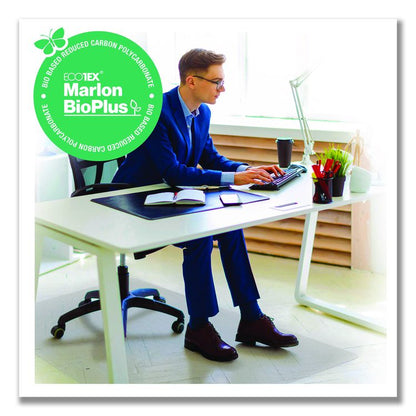 Ecotex Marlon BioPlus Rectangular Polycarbonate Chair Mat for Hard Floors, Rectangular, 29" x 47", Clear
