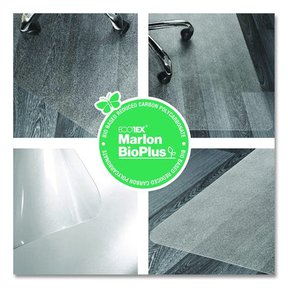Ecotex Marlon BioPlus Rectangular Polycarbonate Chair Mat for Hard Floors, Rectangular, 45" x 53", Clear