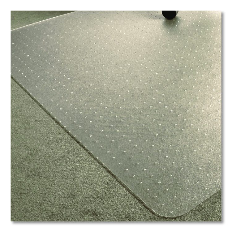 Ecotex Marlon BioPlus Polycarbonate Chair Mat for Low to Medium Pile Carpeted Floors, Rectangular, 35" x 47", Clear