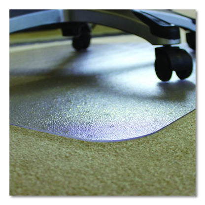 Ecotex Marlon BioPlus Polycarbonate Chair Mat for Low to Medium Pile Carpeted Floors, Rectangular, 45" x 53", Clear