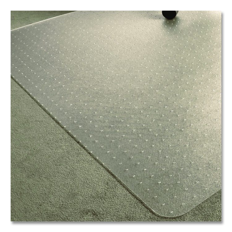 Ecotex Marlon BioPlus Polycarbonate Chair Mat for Low to Medium Pile Carpeted Floors, Rectangular, 45" x 53", Clear