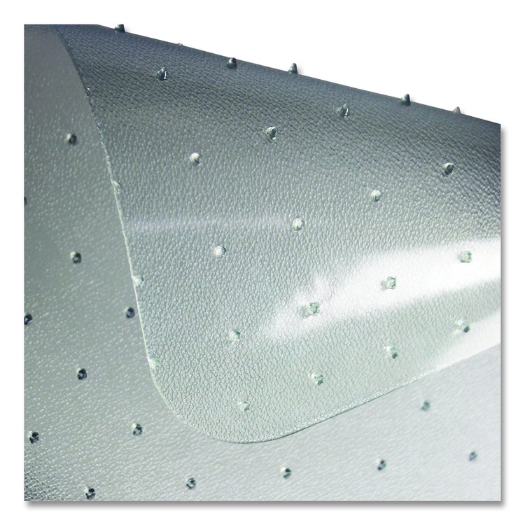 Ecotex Marlon BioPlus Polycarbonate Chair Mat for Low to Medium Pile Carpeted Floors, Rectangular, 45" x 53", Clear