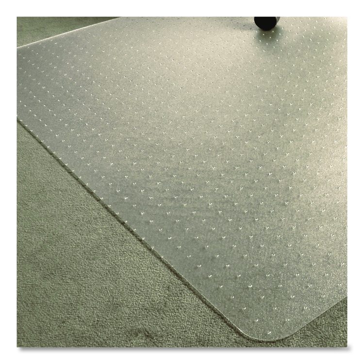 Ecotex Marlon BioPlus Polycarbonate Chair Mat for Low to Medium Pile Carpeted Floors, Rectangular, 46" x 60", Clear