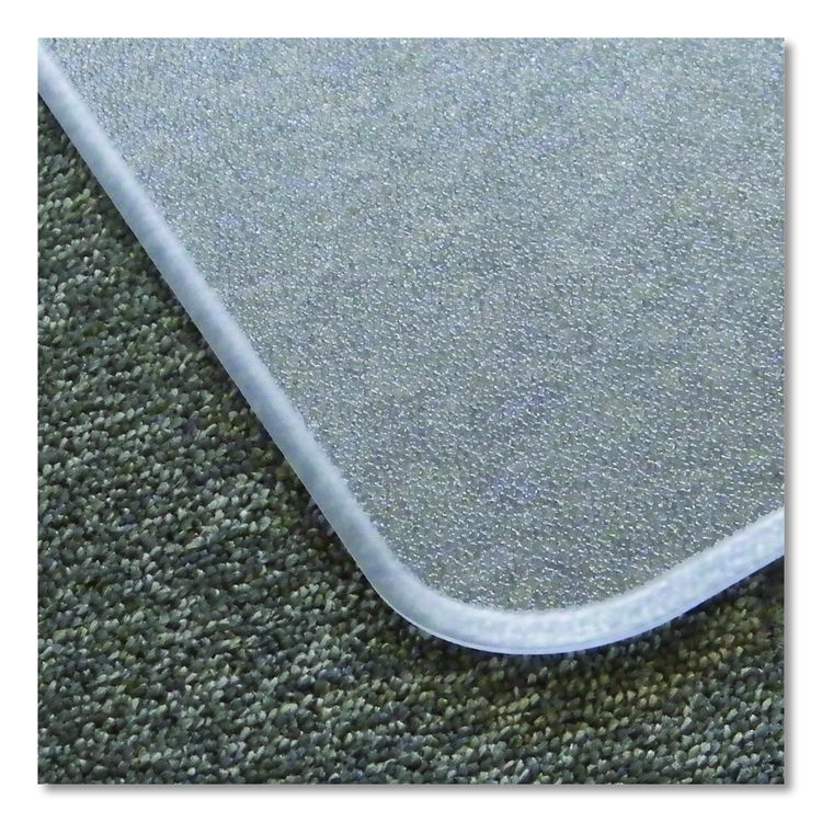 Cleartex MegaMat Heavy-Duty Polycarbonate Mats for Flat to Plush Pile Carpeted and Hard Floors, Rectangular, 46" x 53", Clear