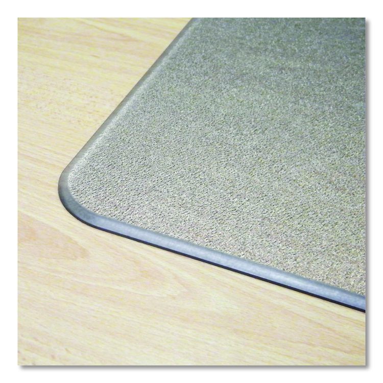Cleartex MegaMat Heavy-Duty Polycarbonate Mats for Flat to Plush Pile Carpeted and Hard Floors, Rectangular, 46" x 53", Clear