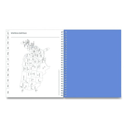 Lindley Monthly Planner, Floral Artwork, 10 x 8, White/Blue/Green Cover, 12-Month (Jan to Dec): 2026