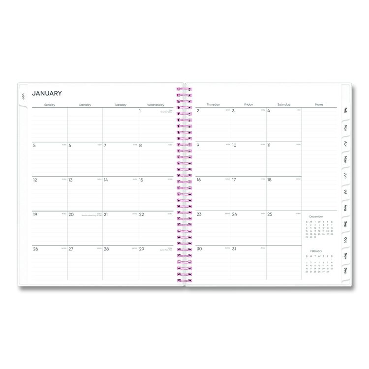 Joselyn Weekly/Monthly Planner, Floral Artwork, 11 x 8.5, Pink/Peach/Black Cover, 12-Month (Jan to Dec): 2026