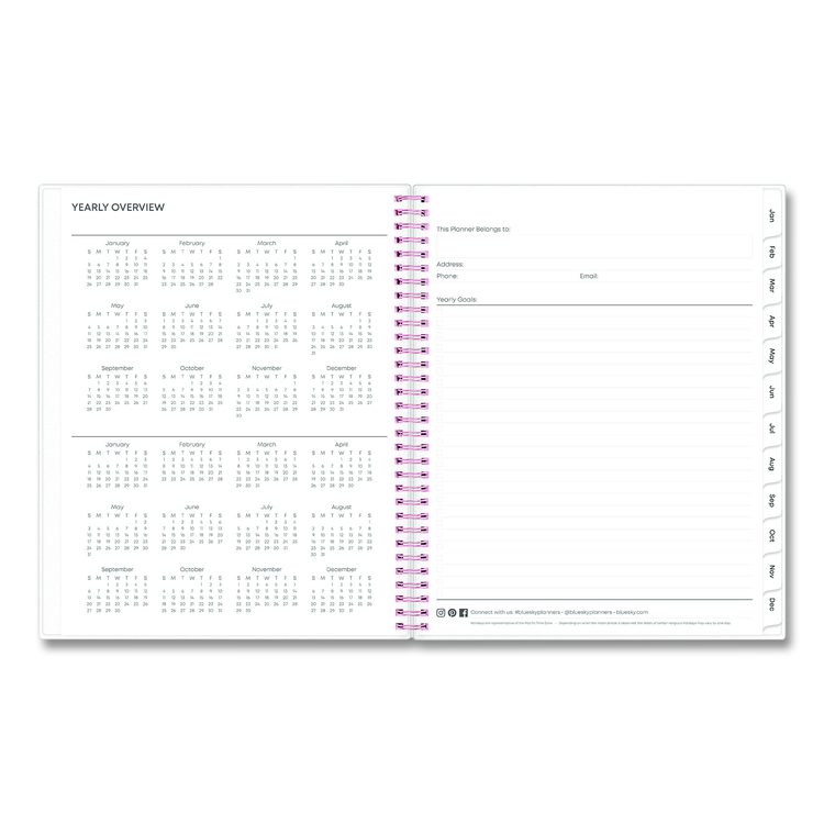 Joselyn Weekly/Monthly Planner, Floral Artwork, 11 x 8.5, Pink/Peach/Black Cover, 12-Month (Jan to Dec): 2026