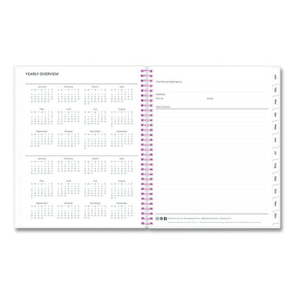 Joselyn Weekly/Monthly Planner, Floral Artwork, 11 x 8.5, Pink/Peach/Black Cover, 12-Month (Jan to Dec): 2026