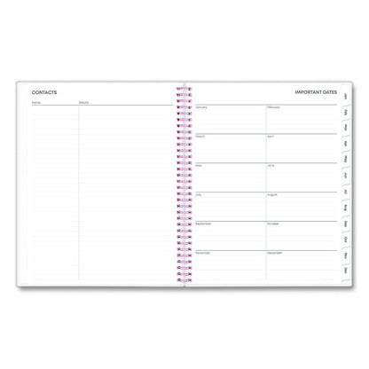 Joselyn Weekly/Monthly Planner, Floral Artwork, 11 x 8.5, Pink/Peach/Black Cover, 12-Month (Jan to Dec): 2026