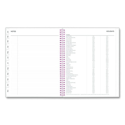Joselyn Weekly/Monthly Planner, Floral Artwork, 11 x 8.5, Pink/Peach/Black Cover, 12-Month (Jan to Dec): 2026