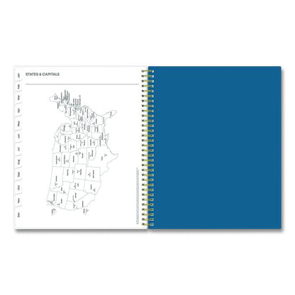 Bakah Blue Weekly/Monthly Planner, Floral Artwork, 11 x 8.5, Blue/White Cover, 12-Month (Jan to Dec): 2026