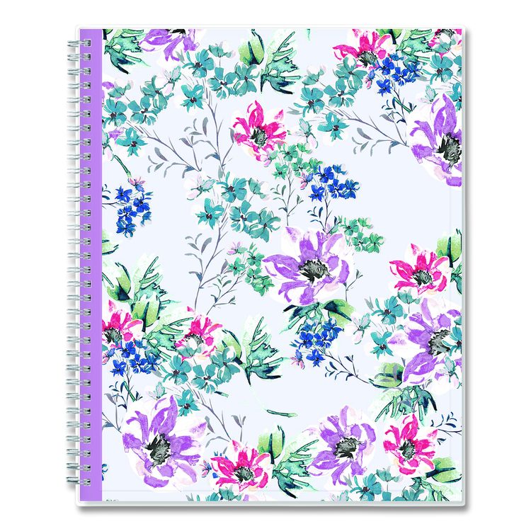 Laila Create-Your-Own Cover Weekly/Monthly Planner, Wildflower Artwork, 11 x 8.5, Purple/Blue/Pink, 12-Month (Jan-Dec): 2026