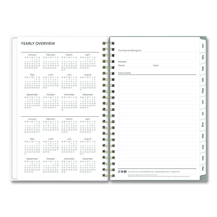 Sophie Frosted Weekly/Monthly Planner, Floral Artwork, 8 x 5, Multicolor Cover, 12-Month (Jan to Dec): 2026