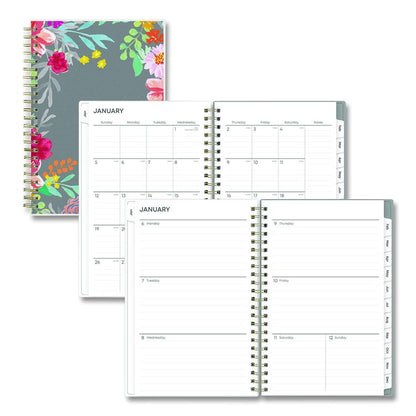 Sophie Frosted Weekly/Monthly Planner, Floral Artwork, 8 x 5, Multicolor Cover, 12-Month (Jan to Dec): 2026