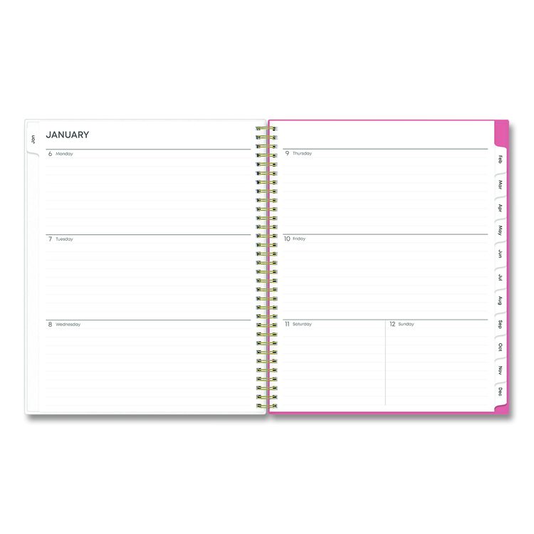 Fly By Frosted Weekly/Monthly Planner, Butterflies Artwork, 11 x 8.5, Blush/Pink Cover, 12-Month (Jan to Dec): 2026
