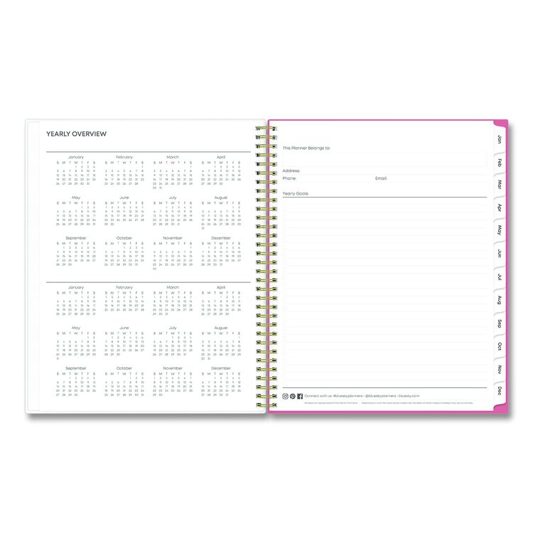 Fly By Frosted Weekly/Monthly Planner, Butterflies Artwork, 11 x 8.5, Blush/Pink Cover, 12-Month (Jan to Dec): 2026