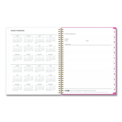 Fly By Frosted Weekly/Monthly Planner, Butterflies Artwork, 11 x 8.5, Blush/Pink Cover, 12-Month (Jan to Dec): 2026
