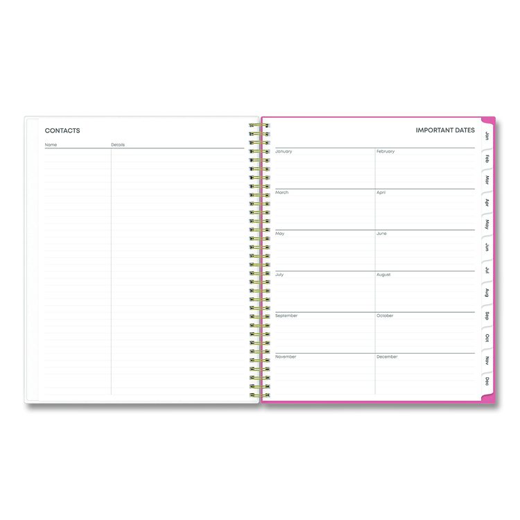 Fly By Frosted Weekly/Monthly Planner, Butterflies Artwork, 11 x 8.5, Blush/Pink Cover, 12-Month (Jan to Dec): 2026