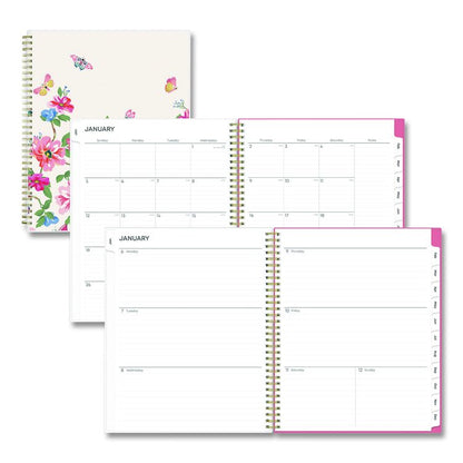 Fly By Frosted Weekly/Monthly Planner, Butterflies Artwork, 11 x 8.5, Blush/Pink Cover, 12-Month (Jan to Dec): 2026