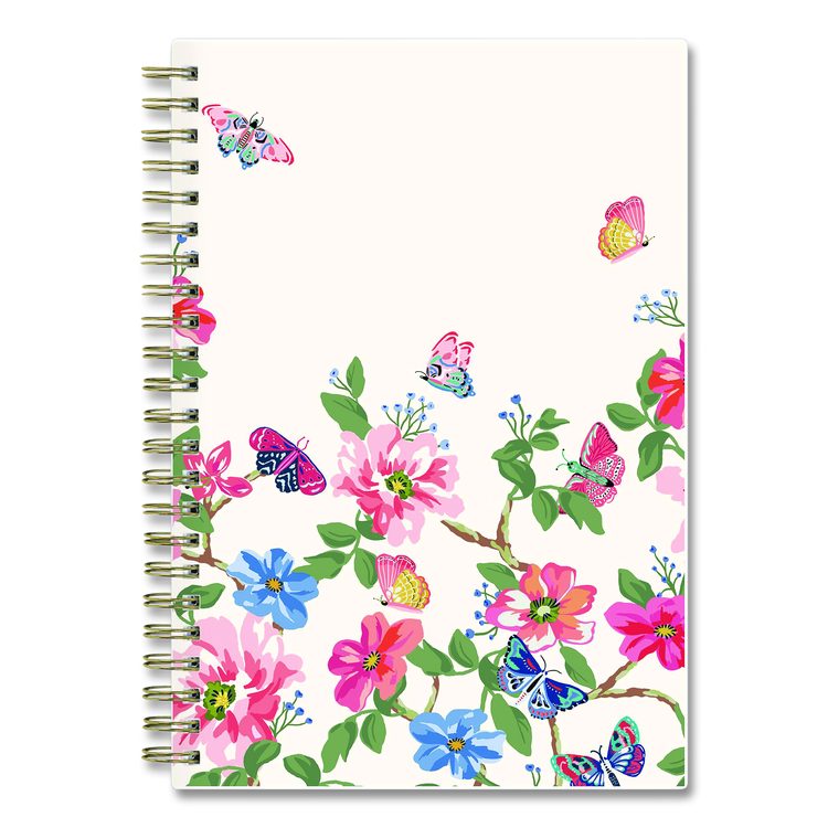 Fly By Frosted Weekly/Monthly Planner, Butterflies Artwork, 8 x 5, Blush/Pink Cover, 12-Month (Jan to Dec): 2026