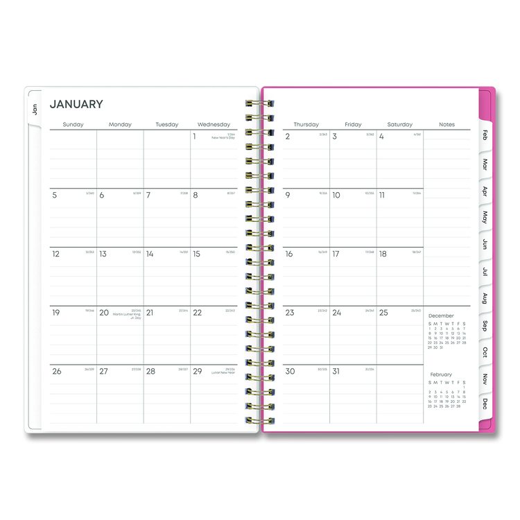 Fly By Frosted Weekly/Monthly Planner, Butterflies Artwork, 8 x 5, Blush/Pink Cover, 12-Month (Jan to Dec): 2026