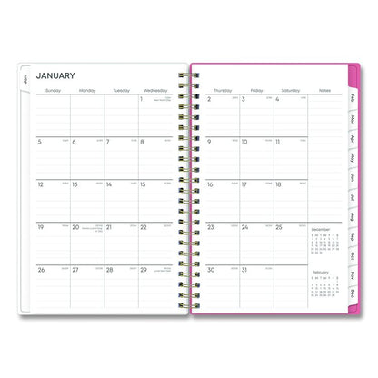 Fly By Frosted Weekly/Monthly Planner, Butterflies Artwork, 8 x 5, Blush/Pink Cover, 12-Month (Jan to Dec): 2026