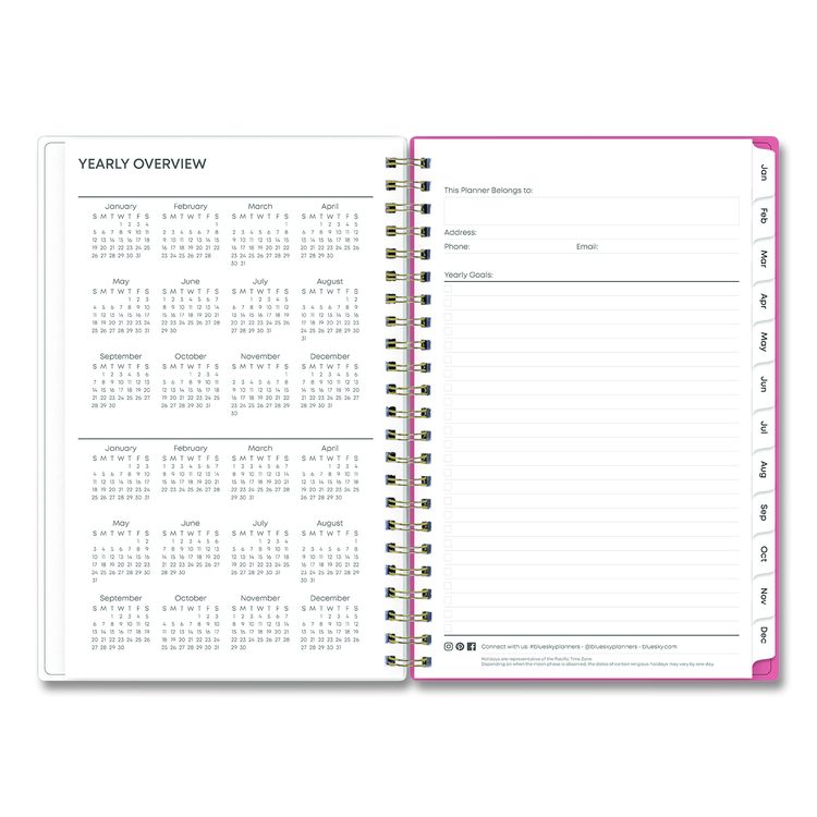 Fly By Frosted Weekly/Monthly Planner, Butterflies Artwork, 8 x 5, Blush/Pink Cover, 12-Month (Jan to Dec): 2026