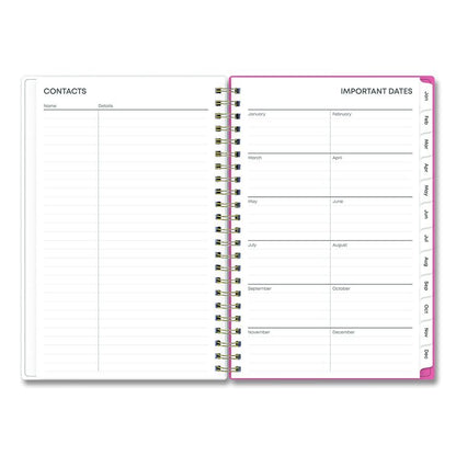 Fly By Frosted Weekly/Monthly Planner, Butterflies Artwork, 8 x 5, Blush/Pink Cover, 12-Month (Jan to Dec): 2026