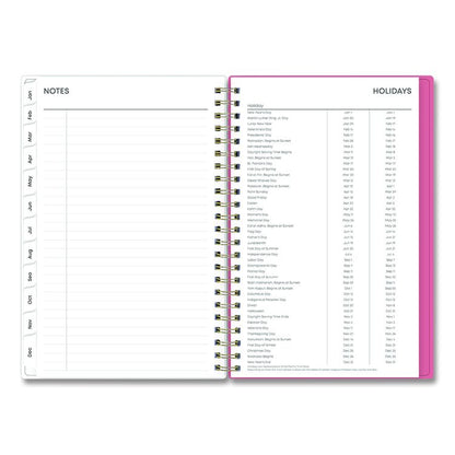 Fly By Frosted Weekly/Monthly Planner, Butterflies Artwork, 8 x 5, Blush/Pink Cover, 12-Month (Jan to Dec): 2026