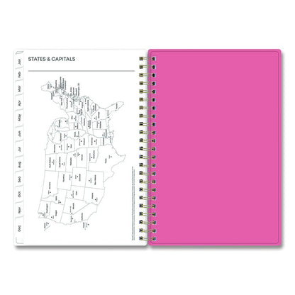 Fly By Frosted Weekly/Monthly Planner, Butterflies Artwork, 8 x 5, Blush/Pink Cover, 12-Month (Jan to Dec): 2026