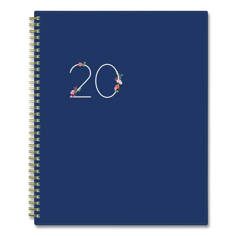 Ashlyn Weekly/Monthly Planner, Floral Artwork, 11 x 8.5, Navy/Multicolor Cover, 12-Month (Jan to Dec): 2026