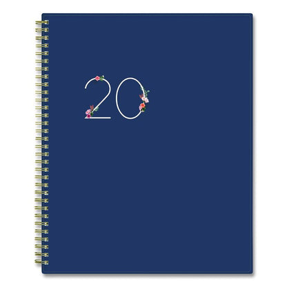 Ashlyn Weekly/Monthly Planner, Floral Artwork, 11 x 8.5, Navy/Multicolor Cover, 12-Month (Jan to Dec): 2026