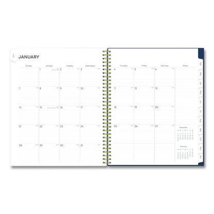 Ashlyn Weekly/Monthly Planner, Floral Artwork, 11 x 8.5, Navy/Multicolor Cover, 12-Month (Jan to Dec): 2026