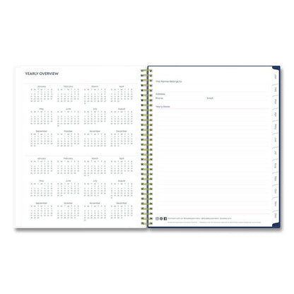 Ashlyn Weekly/Monthly Planner, Floral Artwork, 11 x 8.5, Navy/Multicolor Cover, 12-Month (Jan to Dec): 2026