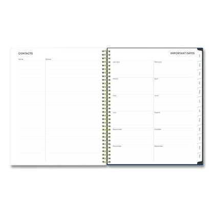 Ashlyn Weekly/Monthly Planner, Floral Artwork, 11 x 8.5, Navy/Multicolor Cover, 12-Month (Jan to Dec): 2026