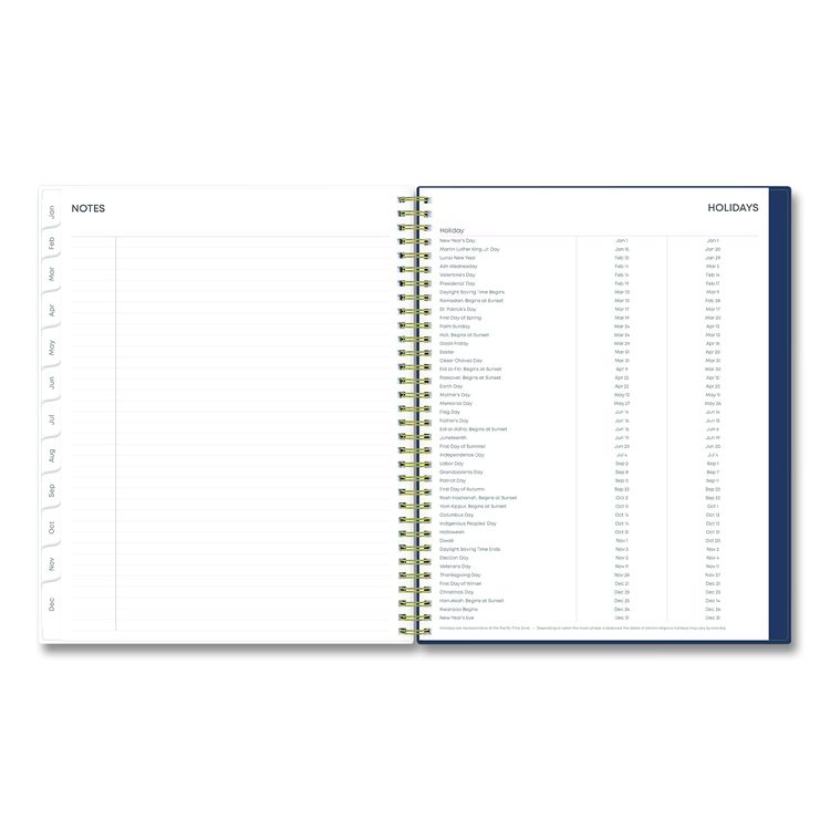 Ashlyn Weekly/Monthly Planner, Floral Artwork, 11 x 8.5, Navy/Multicolor Cover, 12-Month (Jan to Dec): 2026