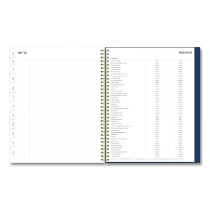 Ashlyn Weekly/Monthly Planner, Floral Artwork, 11 x 8.5, Navy/Multicolor Cover, 12-Month (Jan to Dec): 2026