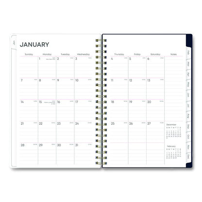 Ashlyn Weekly/Monthly Planner, Floral Artwork, 8 x 5, Navy/Multicolor Cover, 12-Month (Jan to Dec): 2026