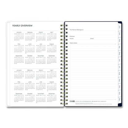 Ashlyn Weekly/Monthly Planner, Floral Artwork, 8 x 5, Navy/Multicolor Cover, 12-Month (Jan to Dec): 2026