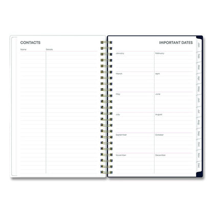 Ashlyn Weekly/Monthly Planner, Floral Artwork, 8 x 5, Navy/Multicolor Cover, 12-Month (Jan to Dec): 2026