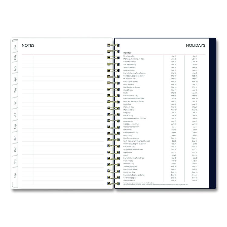 Ashlyn Weekly/Monthly Planner, Floral Artwork, 8 x 5, Navy/Multicolor Cover, 12-Month (Jan to Dec): 2026
